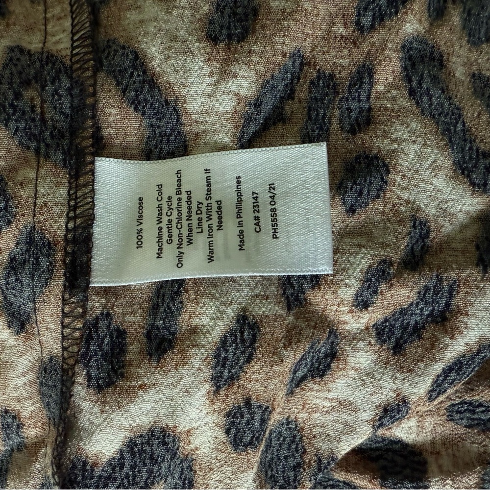 Talbots Button Front Animal Print Size 16 Euc - image 6